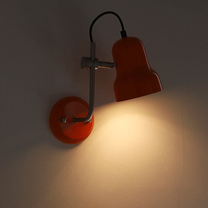 Adjustable Round Horn Shape Iron 1-Light Wall Sconce Lamp