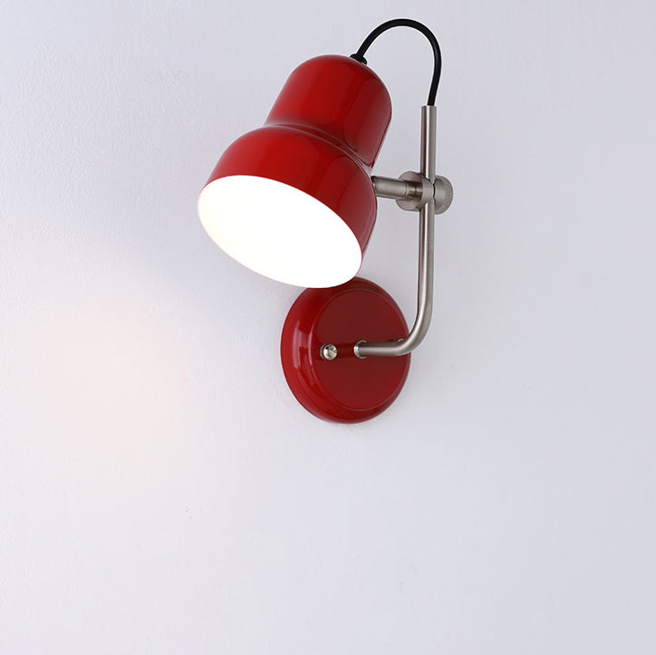 Adjustable Round Horn Shape Iron 1-Light Wall Sconce Lamp