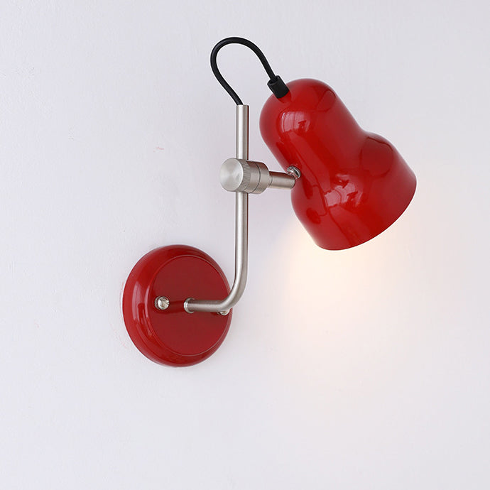 Adjustable Round Horn Shape Iron 1-Light Wall Sconce Lamp