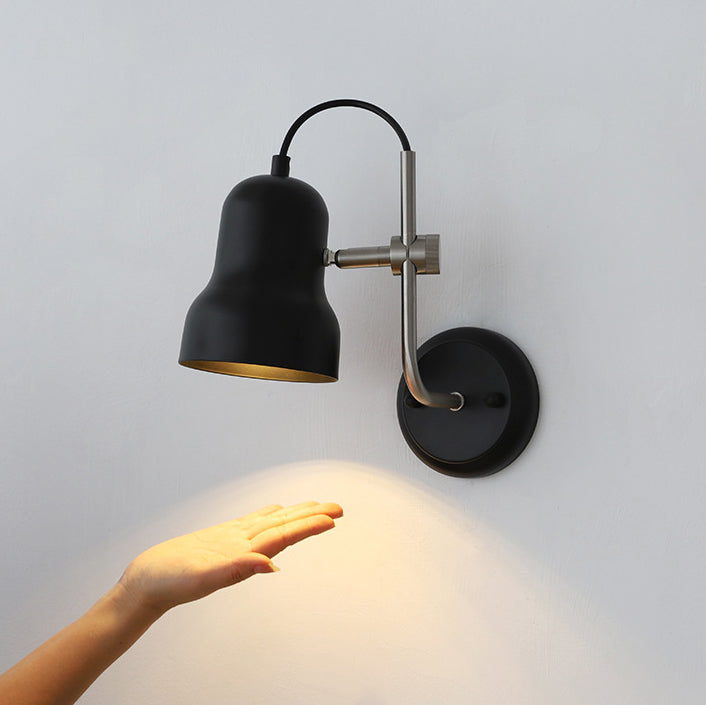 Adjustable Round Horn Shape Iron 1-Light Wall Sconce Lamp