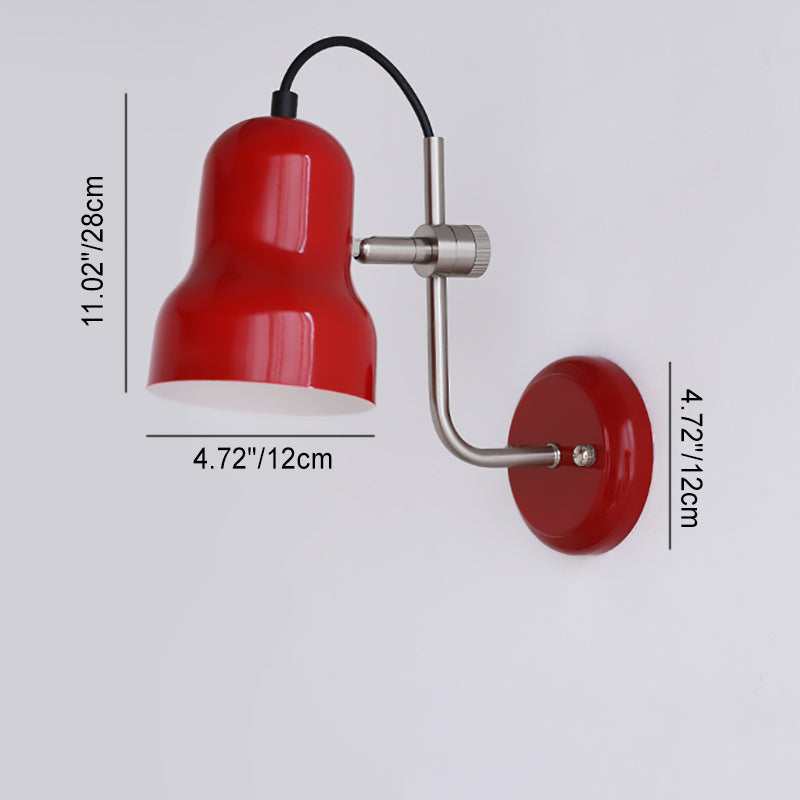 Adjustable Round Horn Shape Iron 1-Light Wall Sconce Lamp
