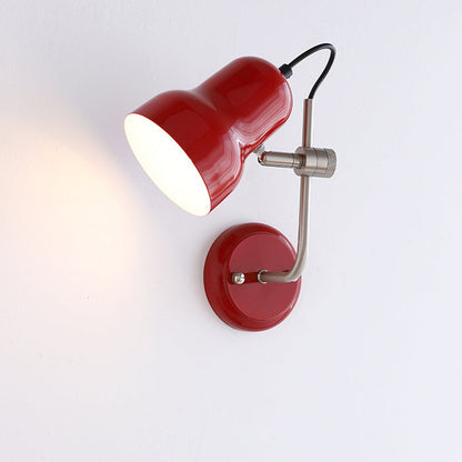 Adjustable Round Horn Shape Iron 1-Light Wall Sconce Lamp