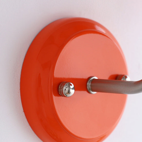 Adjustable Round Horn Shape Iron 1-Light Wall Sconce Lamp