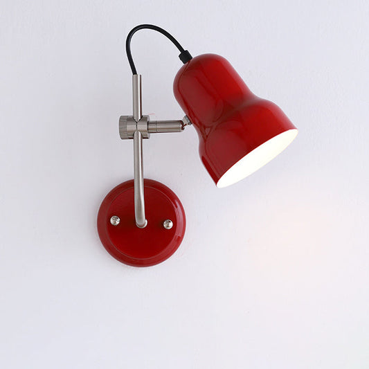Adjustable Round Horn Shape Iron 1-Light Wall Sconce Lamp