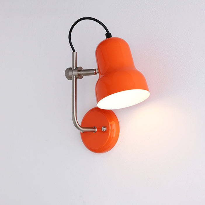 Adjustable Round Horn Shape Iron 1-Light Wall Sconce Lamp