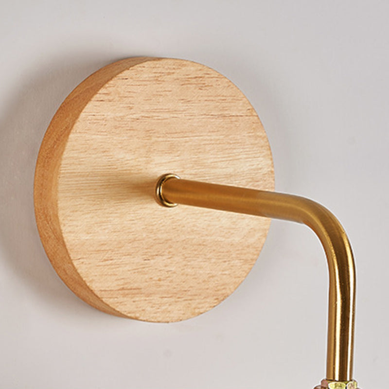 Creative Pumpkin Solid Wood Resin 1-Light Wall Sconce Lamp