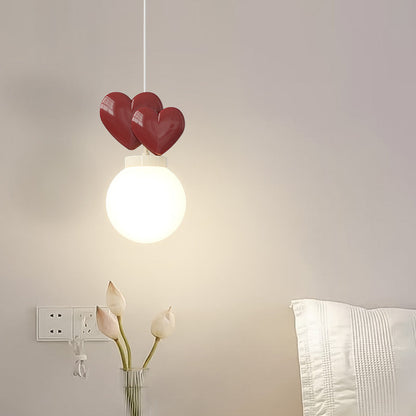 Orb Love Heart Hardware Resin 1-Light Wall Sconce Lamp