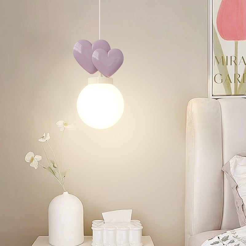 Orb Love Heart Hardware Resin 1-Light Wall Sconce Lamp