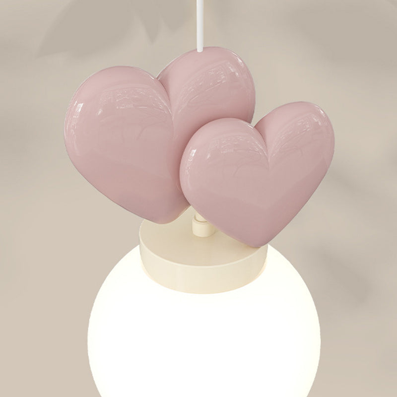 Orb Love Heart Hardware Resin 1-Light Wall Sconce Lamp
