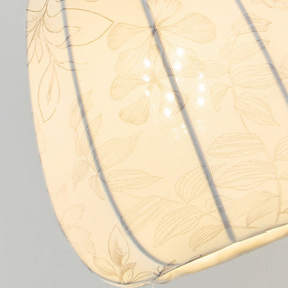 French Fabric Shade Wood Hardware 1-Light Wall Sconce Lamp