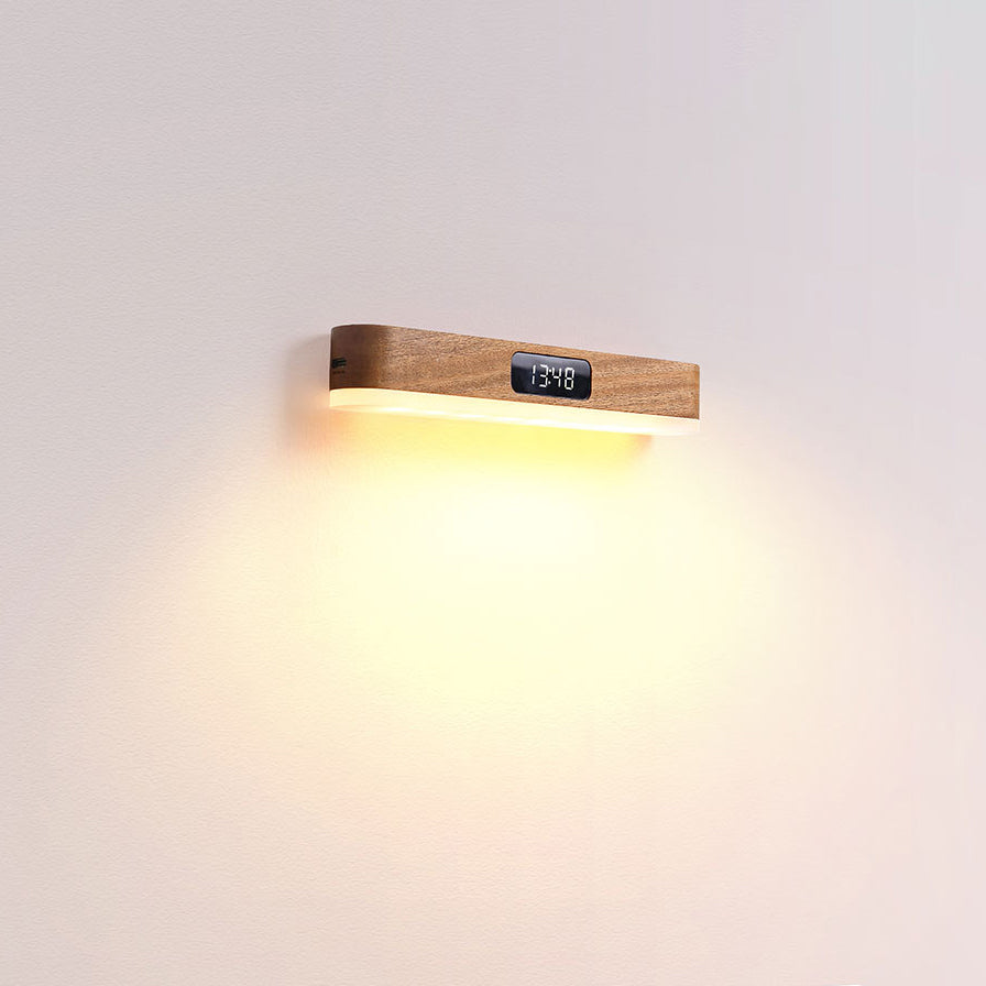 Rechargeable Solid Wood Metal Plastic LED Wall Sconce Lamp