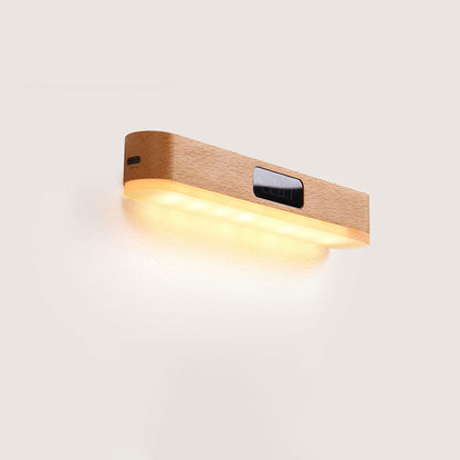 Rechargeable Solid Wood Metal Plastic LED Wall Sconce Lamp