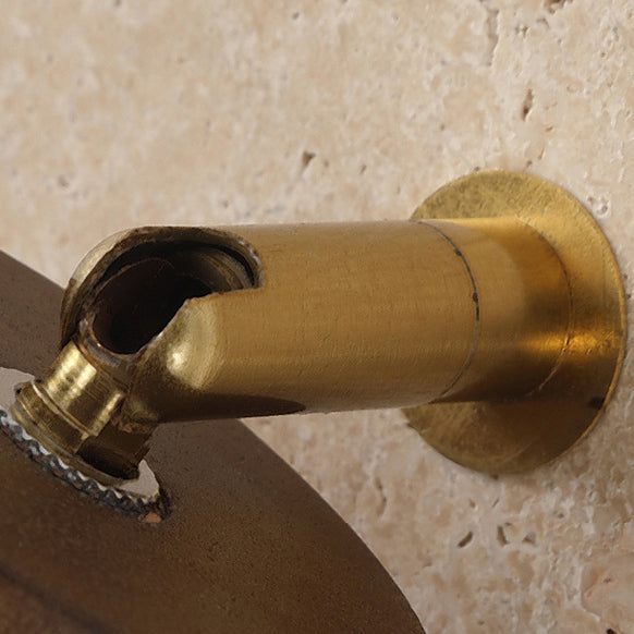 Japanese Yellow Travertine Wood Shade LED Wall Sconce Lamp