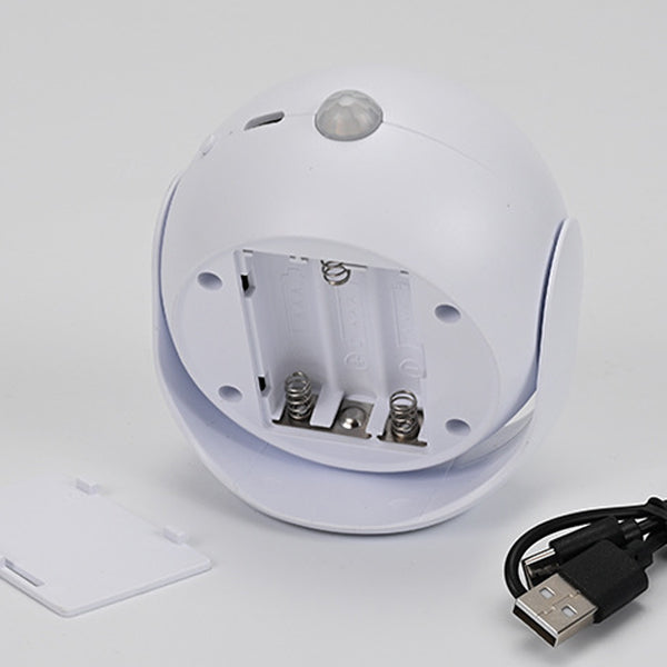 Sensor Rechargeable Globe ABS PC LED Wall Sconce Lamp