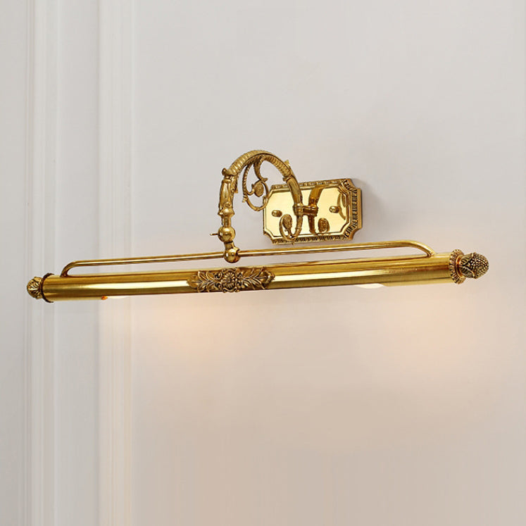 French Full Brass 2-Light Vanity Light Wall Sconce Lamp