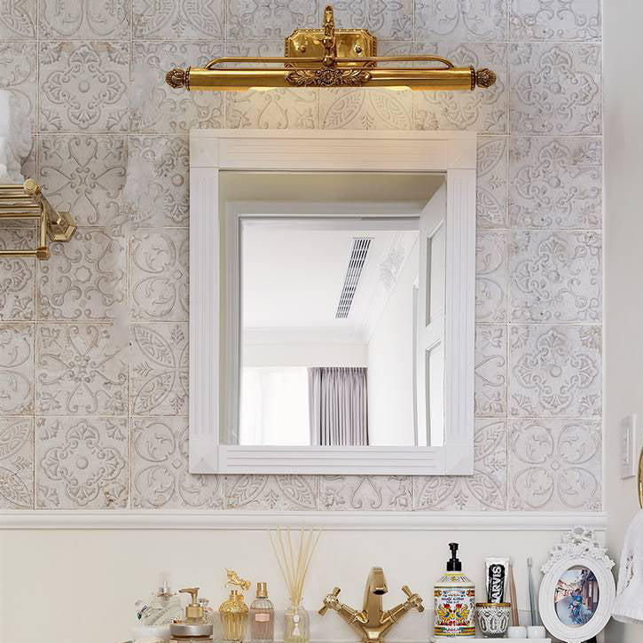 French Full Brass 2-Light Vanity Light Wall Sconce Lamp
