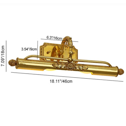 French Full Brass 2-Light Vanity Light Wall Sconce Lamp