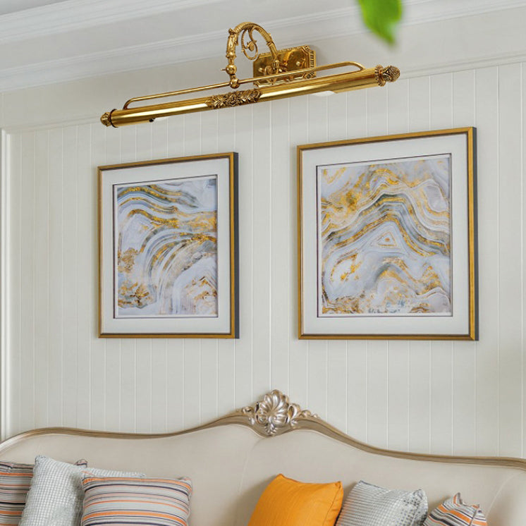 French Full Brass 2-Light Vanity Light Wall Sconce Lamp
