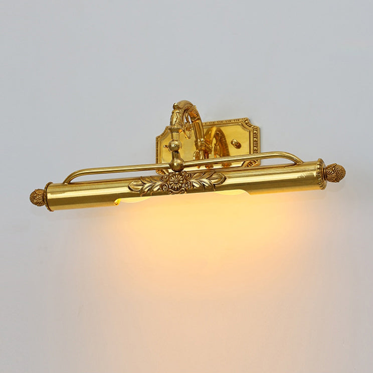 French Full Brass 2-Light Vanity Light Wall Sconce Lamp