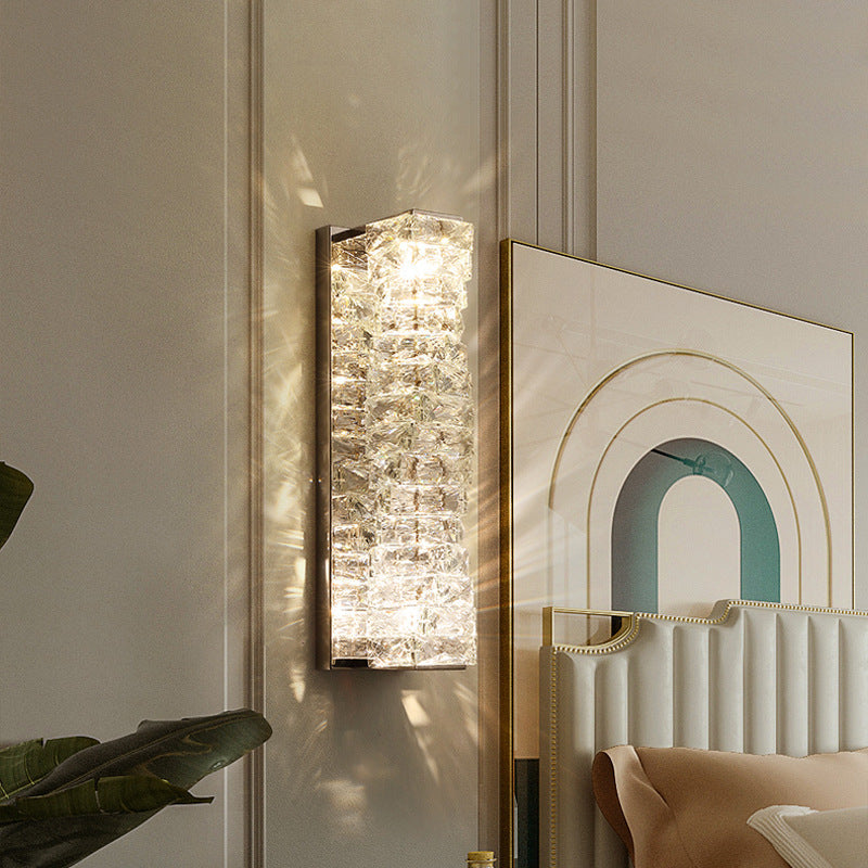 Rectangular Column Stainless Steel LED Wall Sconce Lamp