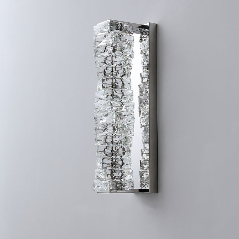 Rectangular Column Stainless Steel LED Wall Sconce Lamp