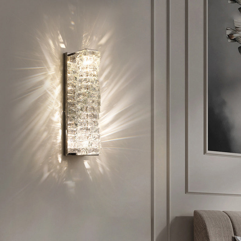Rectangular Column Stainless Steel LED Wall Sconce Lamp