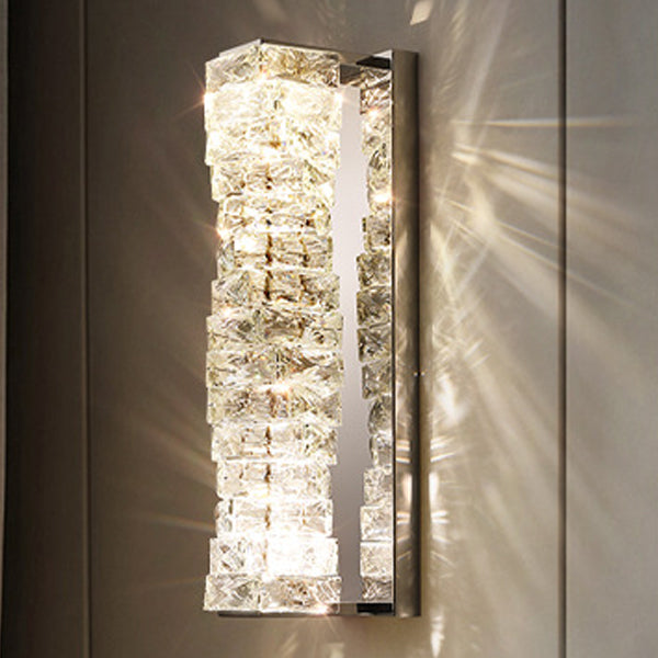 Rectangular Column Stainless Steel LED Wall Sconce Lamp