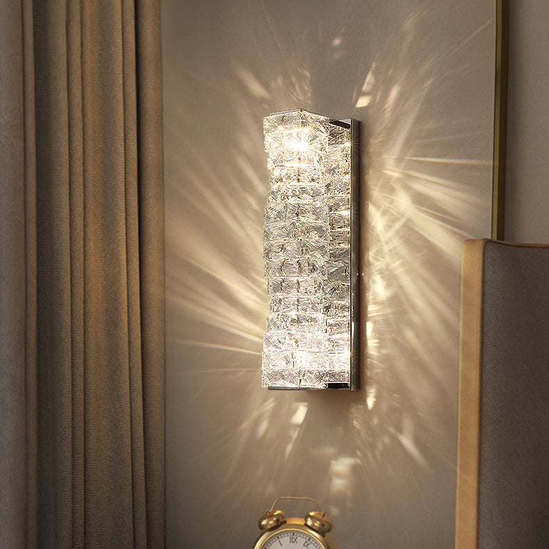 Rectangular Column Stainless Steel LED Wall Sconce Lamp