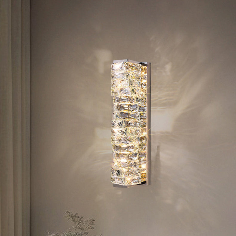 Rectangular Column Stainless Steel LED Wall Sconce Lamp