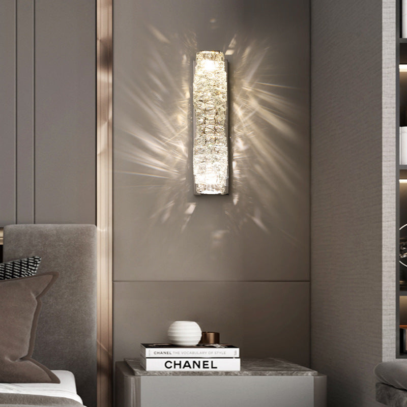 Rectangular Column Stainless Steel LED Wall Sconce Lamp