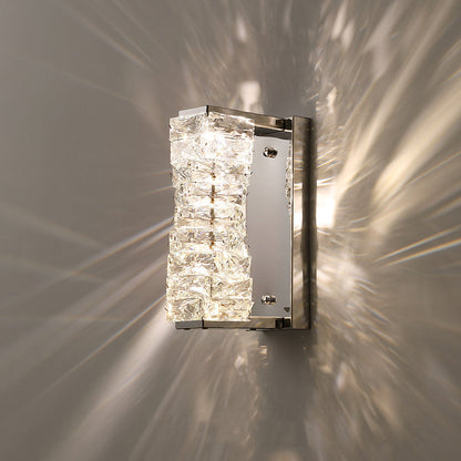 Rectangular Column Stainless Steel LED Wall Sconce Lamp