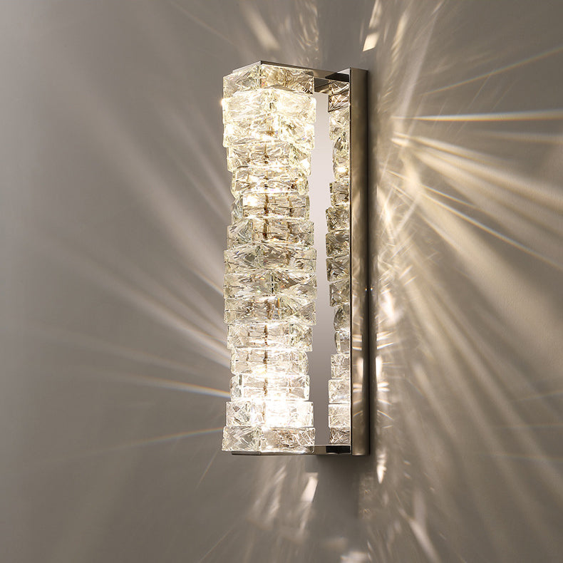 Rectangular Column Stainless Steel LED Wall Sconce Lamp