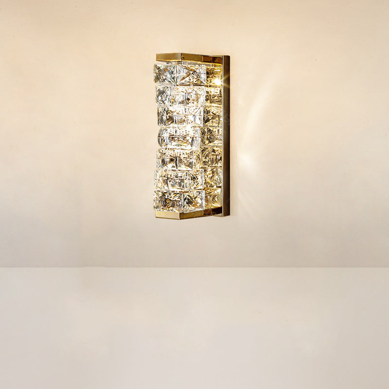 Rectangular Column Stainless Steel LED Wall Sconce Lamp