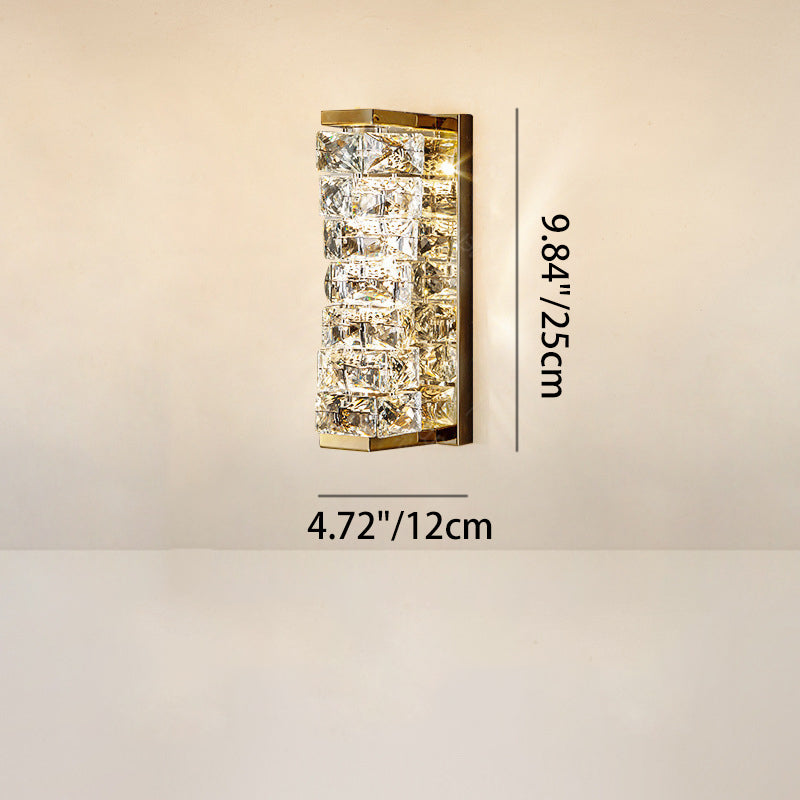 Rectangular Column Stainless Steel LED Wall Sconce Lamp