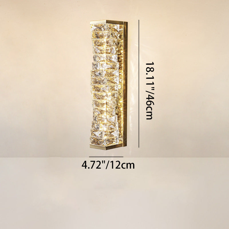 Rectangular Column Stainless Steel LED Wall Sconce Lamp