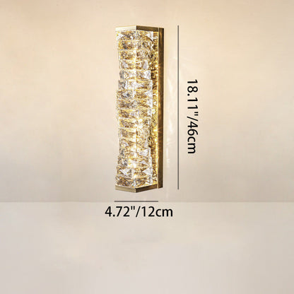 Rectangular Column Stainless Steel LED Wall Sconce Lamp