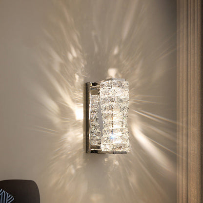 Rectangular Column Stainless Steel LED Wall Sconce Lamp