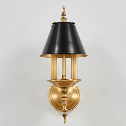 Round Candle Holder Full Brass 2-Light Wall Sconce Lamp