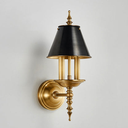 Round Candle Holder Full Brass 2-Light Wall Sconce Lamp