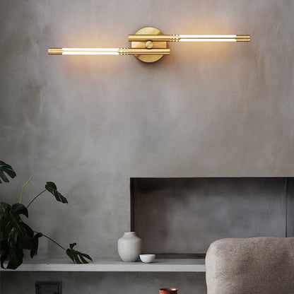 Nordic Cylindrical Brass Silicone LED Wall Sconce Lamp