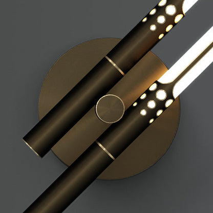 Nordic Cylindrical Brass Silicone LED Wall Sconce Lamp