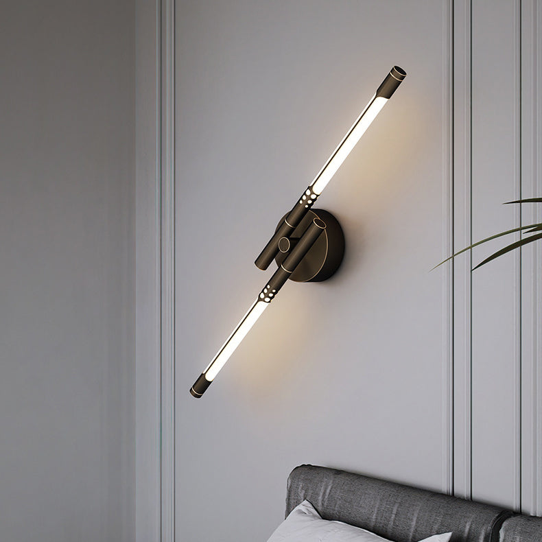 Nordic Cylindrical Brass Silicone LED Wall Sconce Lamp