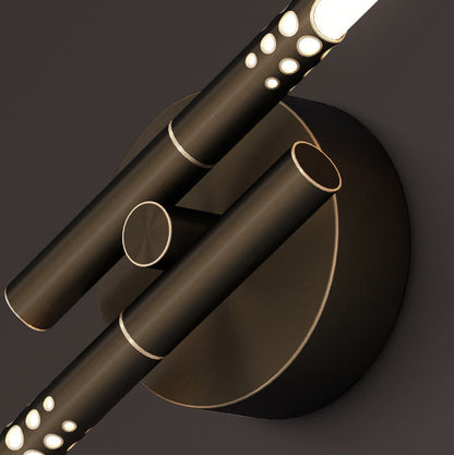 Nordic Cylindrical Brass Silicone LED Wall Sconce Lamp