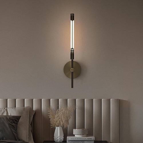Nordic Cylindrical Brass Silicone LED Wall Sconce Lamp