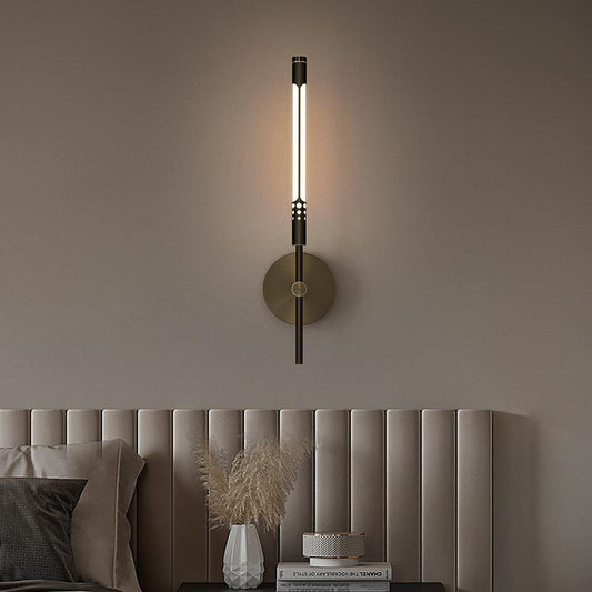 Nordic Cylindrical Brass Silicone LED Wall Sconce Lamp