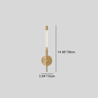 Nordic Cylindrical Brass Silicone LED Wall Sconce Lamp
