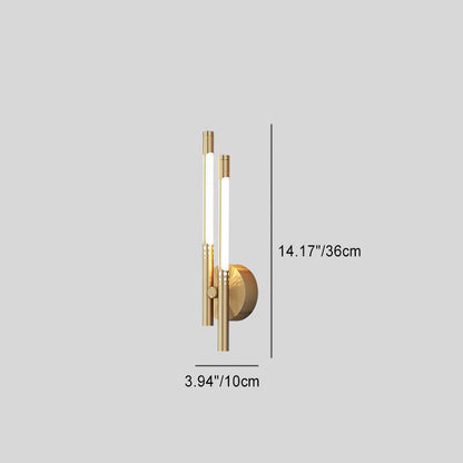 Nordic Cylindrical Brass Silicone LED Wall Sconce Lamp