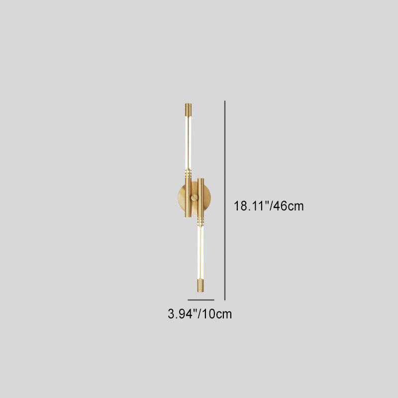 Nordic Cylindrical Brass Silicone LED Wall Sconce Lamp