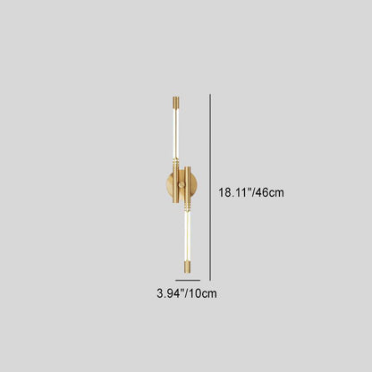 Nordic Cylindrical Brass Silicone LED Wall Sconce Lamp