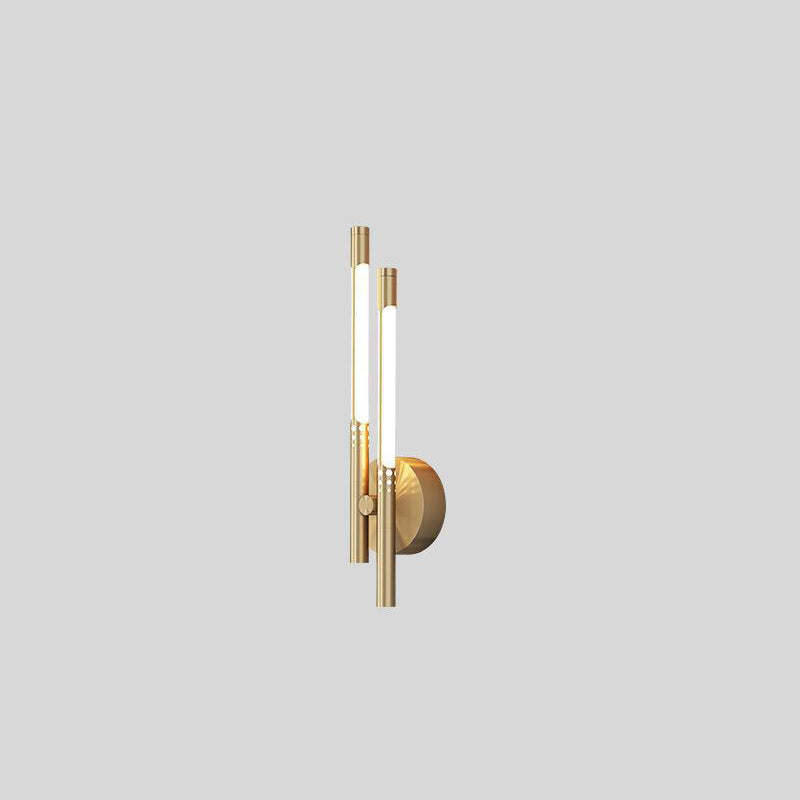 Nordic Cylindrical Brass Silicone LED Wall Sconce Lamp